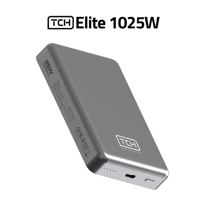 پاوربانک بی سیم 25 وات TCH مدل Elite 1025W ظرفیت 10000 میلی‌آمپرساعت — تصویر ۹