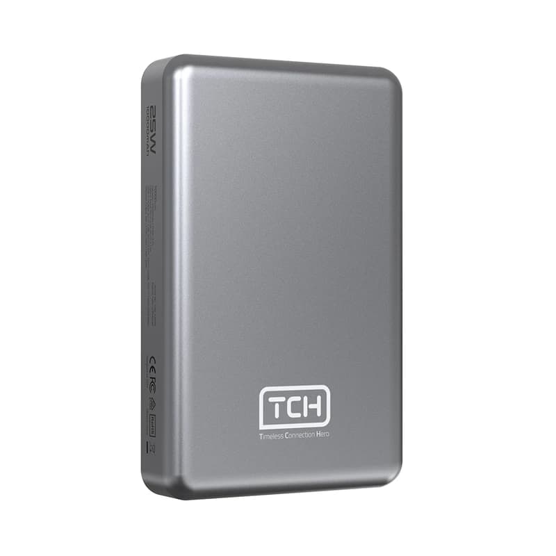 پاوربانک بی سیم 25 وات TCH مدل Elite 1025W ظرفیت 10000 میلی‌آمپرساعت