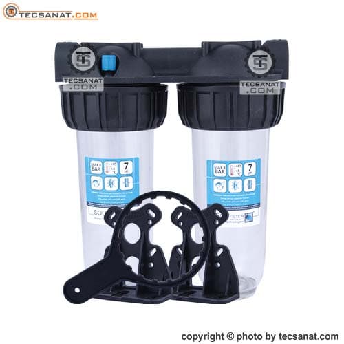 هوزینگ دو مرحله 10 اینچ ورودی 3/4 اینچ شفاف سوفیلتر SouFilter — تصویر ۲