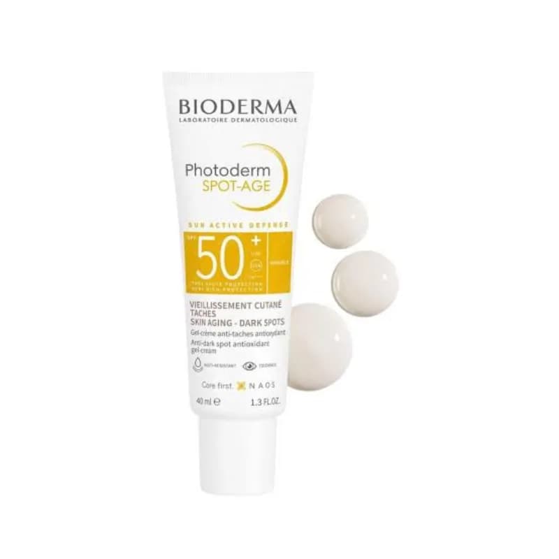کرم ضد آفتاب بی رنگ بایودرما فتودرم اسپات ایج +SPF50 حجم 40 میلی لیتر — تصویر ۲