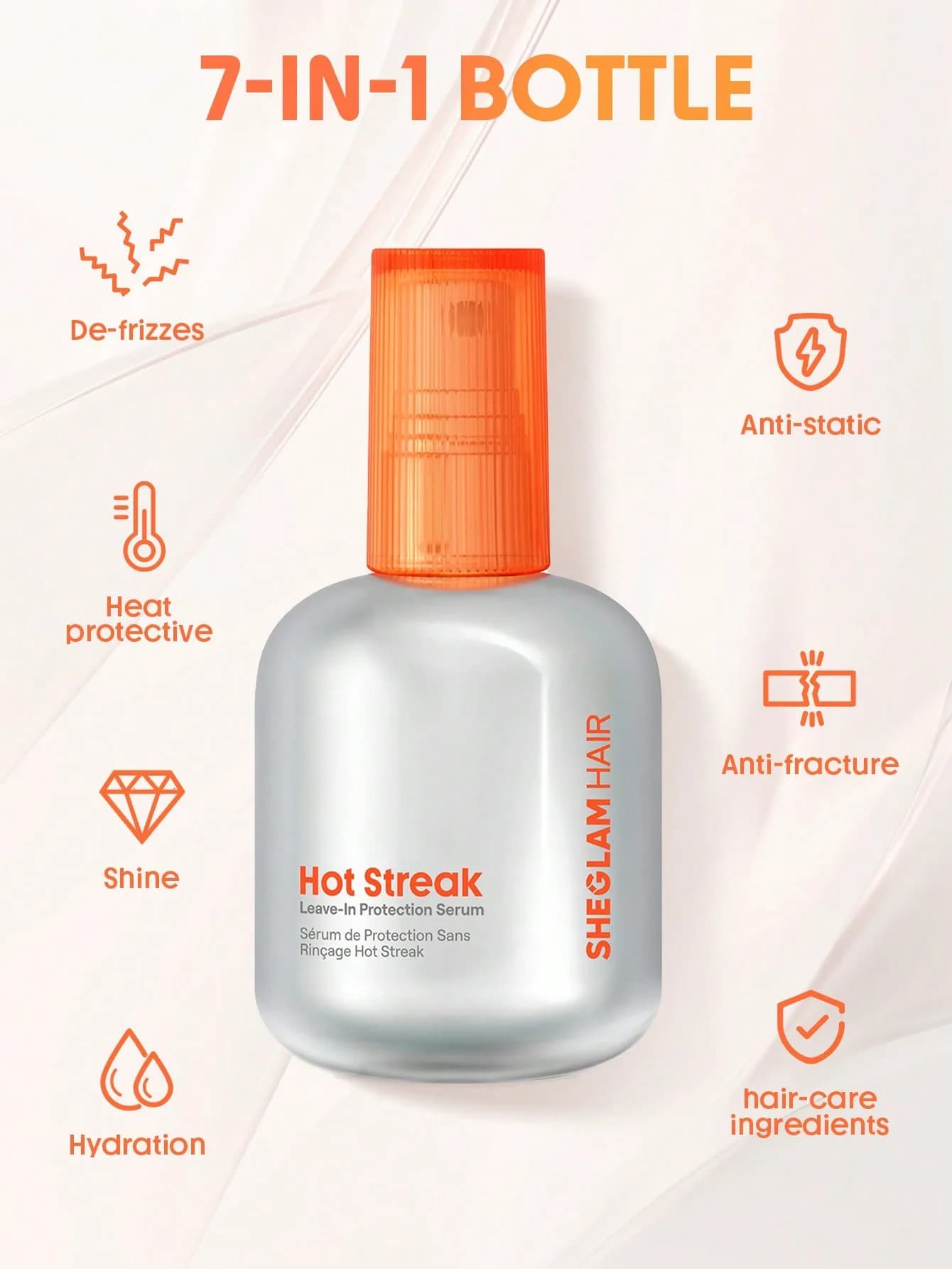 سرم محافظ حرارت مو شیگلم مدل Hot Streak Leave-In Protection Serum — تصویر ۵