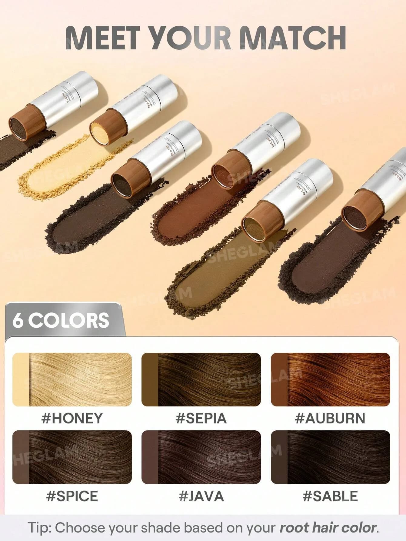 پودر پرپشت کننده خط رویش مو شیگلم مدل Fix & Fill Hairline Powder — تصویر ۶
