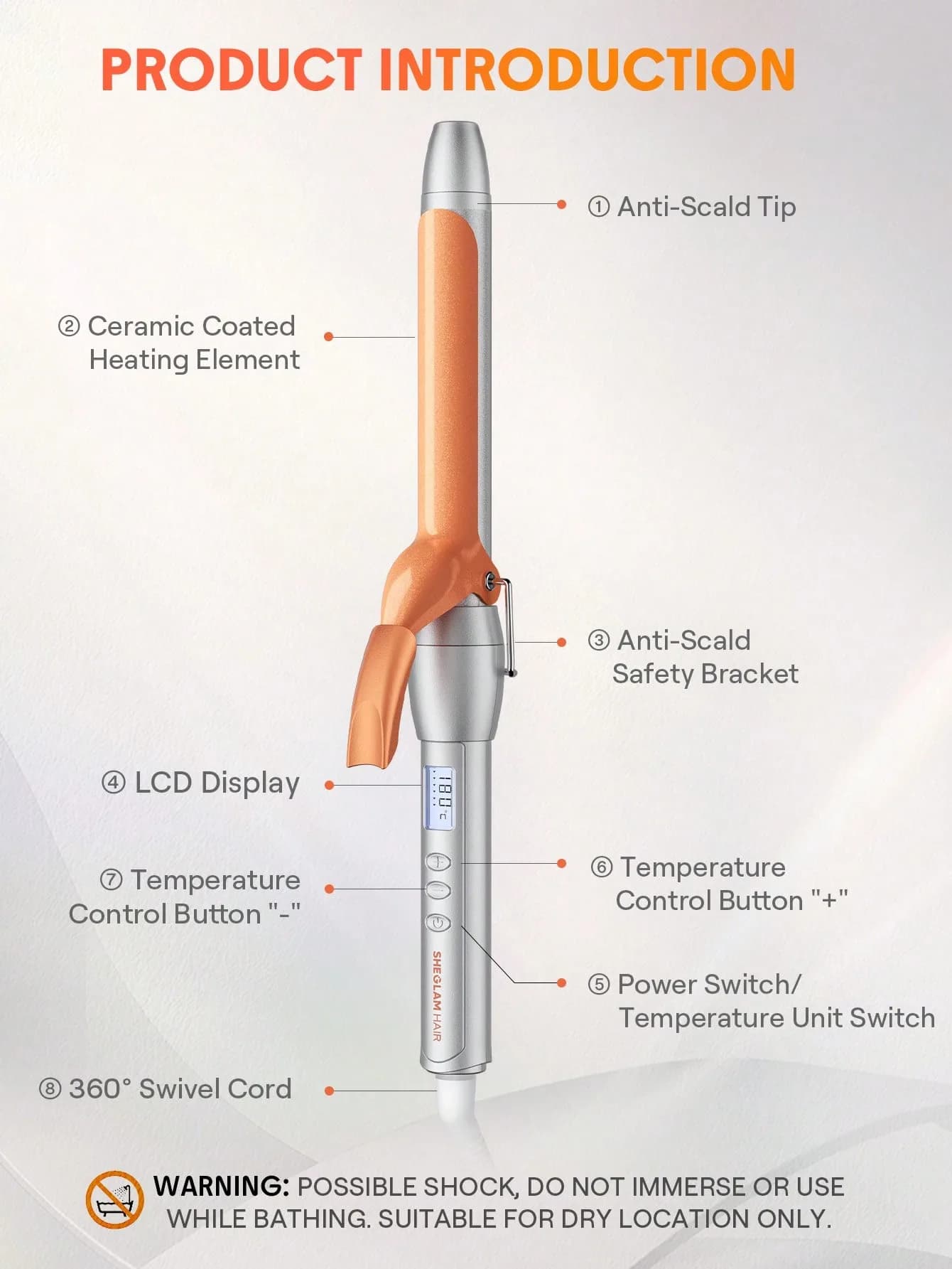 فر کننده مو شیگلم مدل It-Curl Curling Iron سایز 25 میلی متر — تصویر ۵