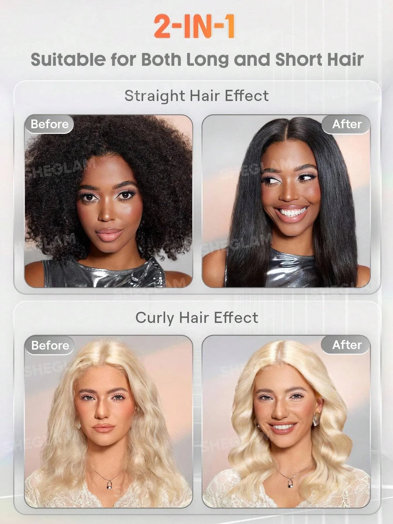 اتو مو صاف کننده شیگلم مدل Sleek Chic Insta-Heat Straight Styler سایز 25 میلی متر — تصویر ۸