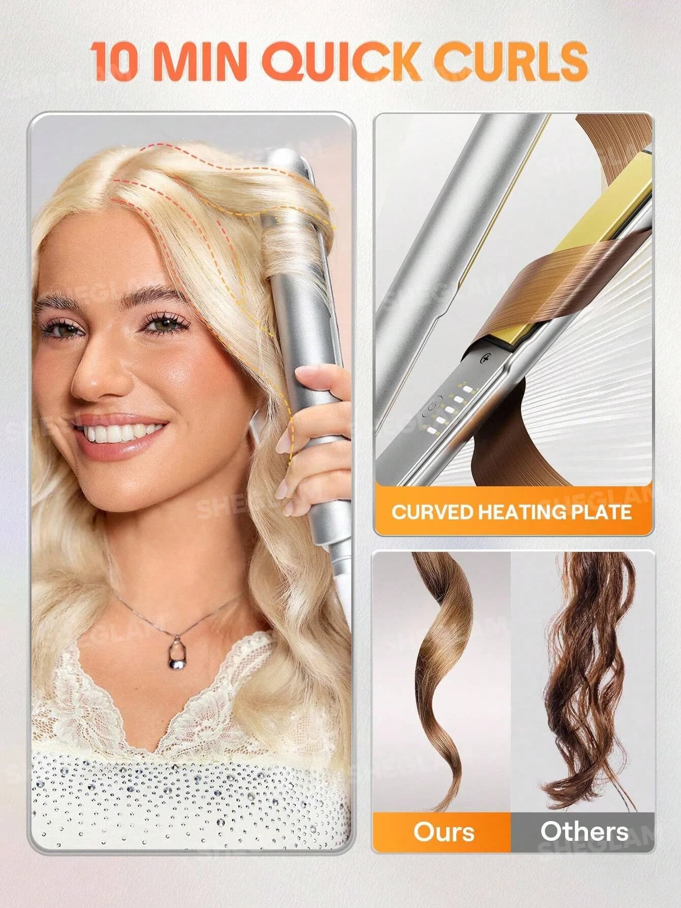 اتو مو صاف کننده شیگلم مدل Sleek Chic Insta-Heat Straight Styler سایز 25 میلی متر — تصویر ۶