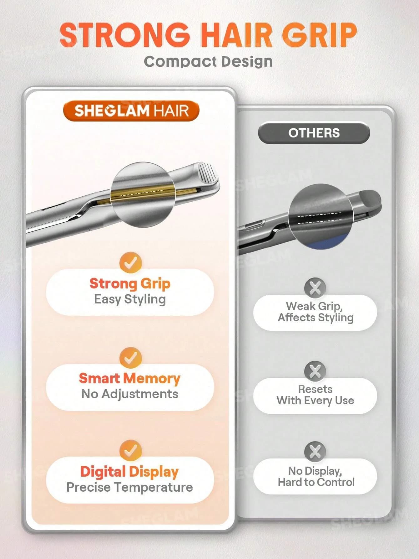 اتو مو و فر کننده شیگلم مدل Sleek Chic Twist Kiss Flat Iron سایز 25 میلی متر — تصویر ۳
