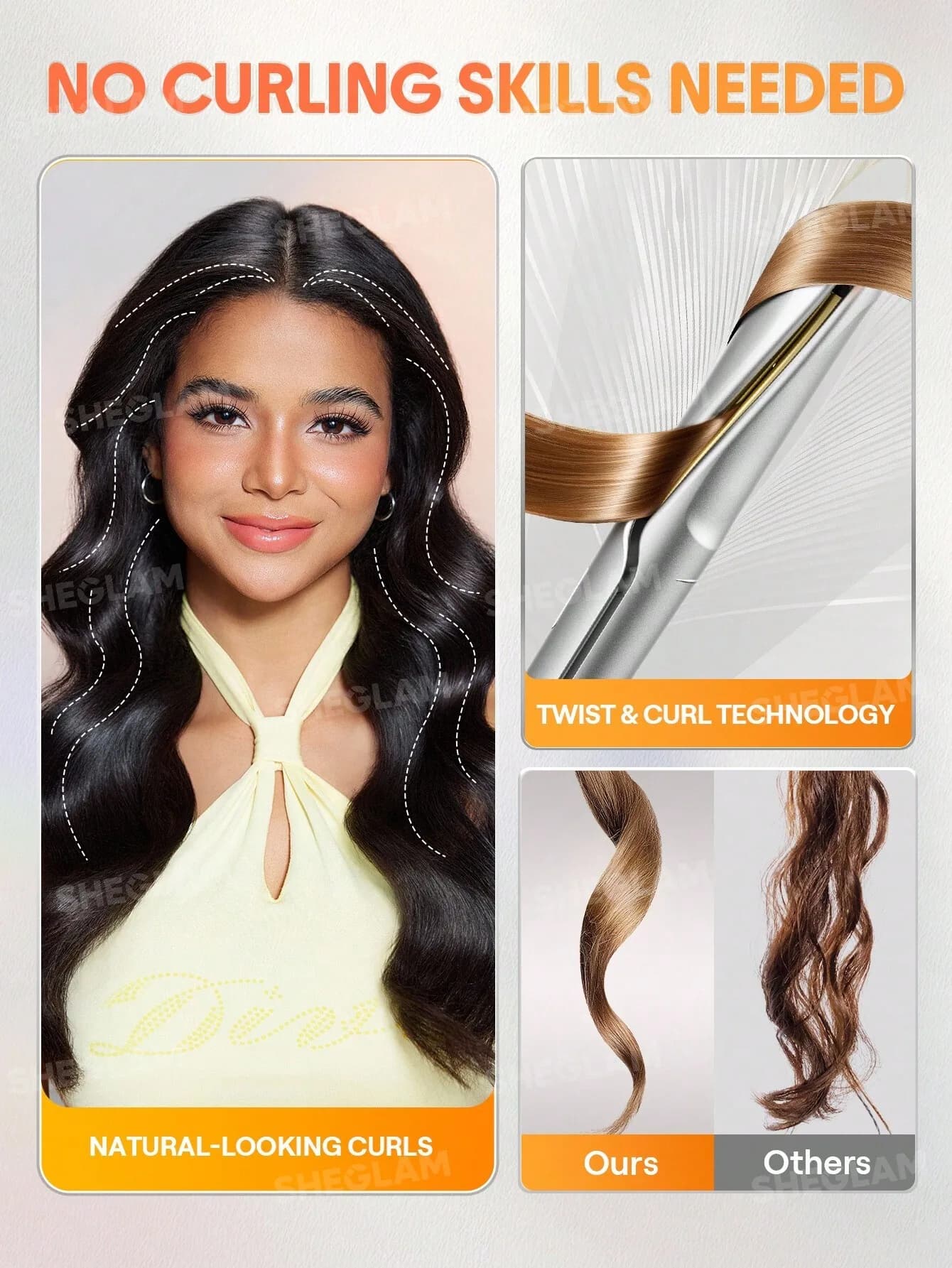 اتو مو و فر کننده شیگلم مدل Sleek Chic Twist Kiss Flat Iron سایز 25 میلی متر — تصویر ۸