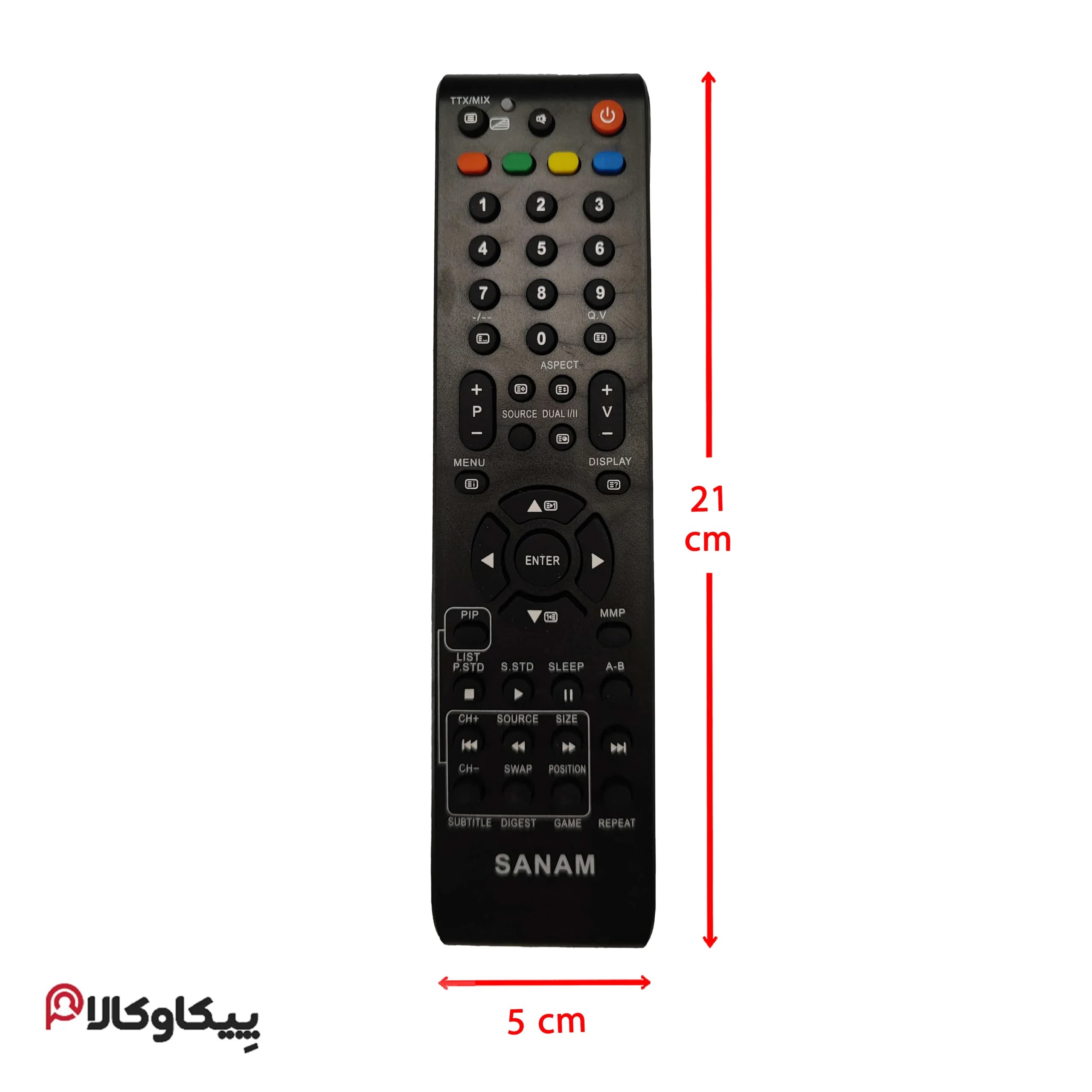 کنترل تلویزیون SANAM صنام 102A — تصویر ۳