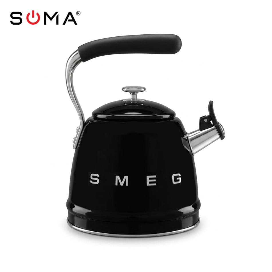 کتری smeg استیل لوله ای مشکی «ارسال رایگان»