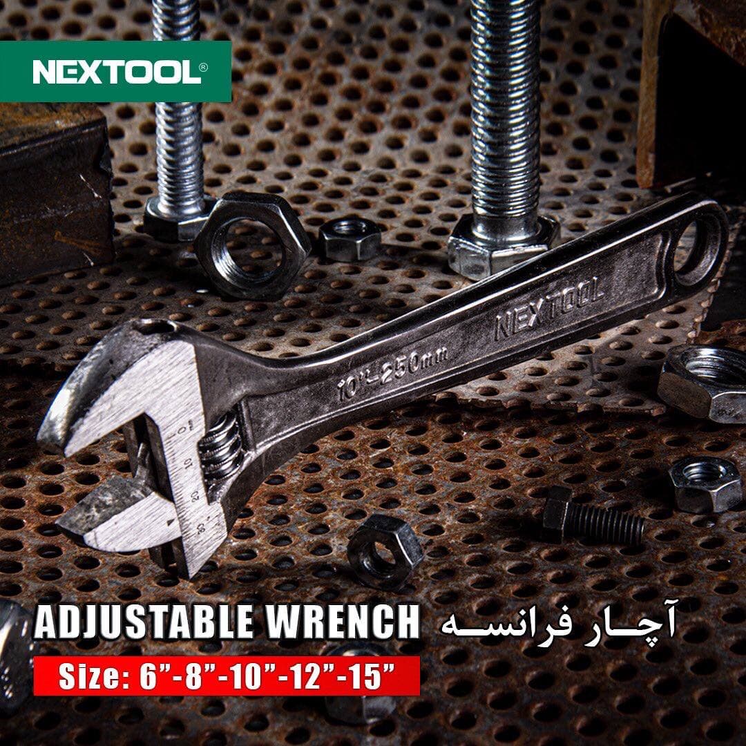 آچار فرانسه سایز 6 اینچ نکستول NEXTOOL — تصویر ۴