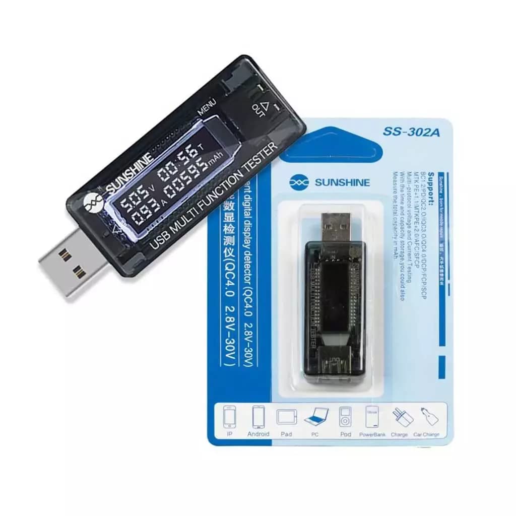 تستر شارژ USB مدل Sunshine SS-302A — تصویر ۶