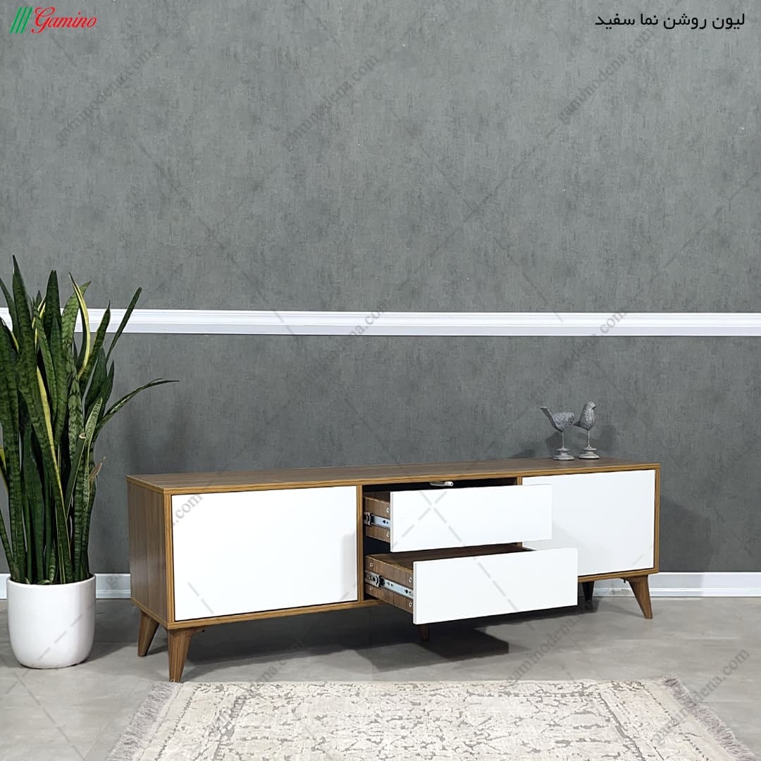 میز تلویزیون مدرن ساده و شیک ام دی اف جدید مدل میزان — تصویر ۵
