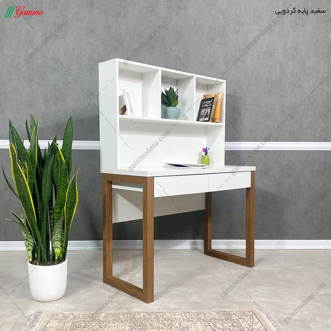 میز تحریر کتابخانه دار مینیمال مدل اعیان — تصویر ۳