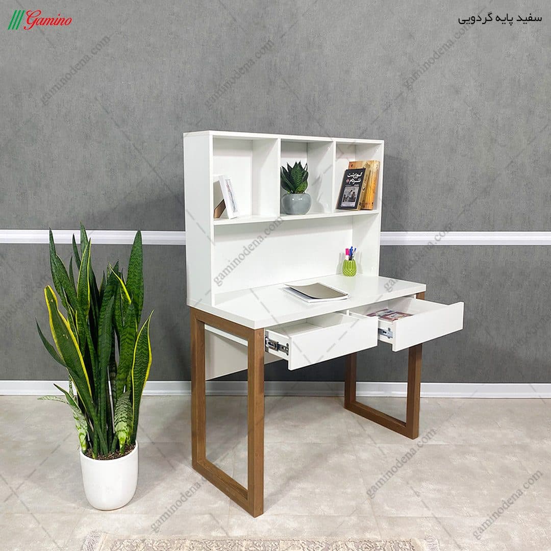 میز تحریر کتابخانه دار مینیمال مدل اعیان — تصویر ۴