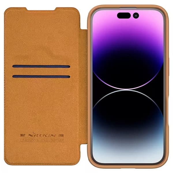 کیف چرمی گوشی اپل آیفون 16 مدل نیلکین Qin Prop — تصویر ۳