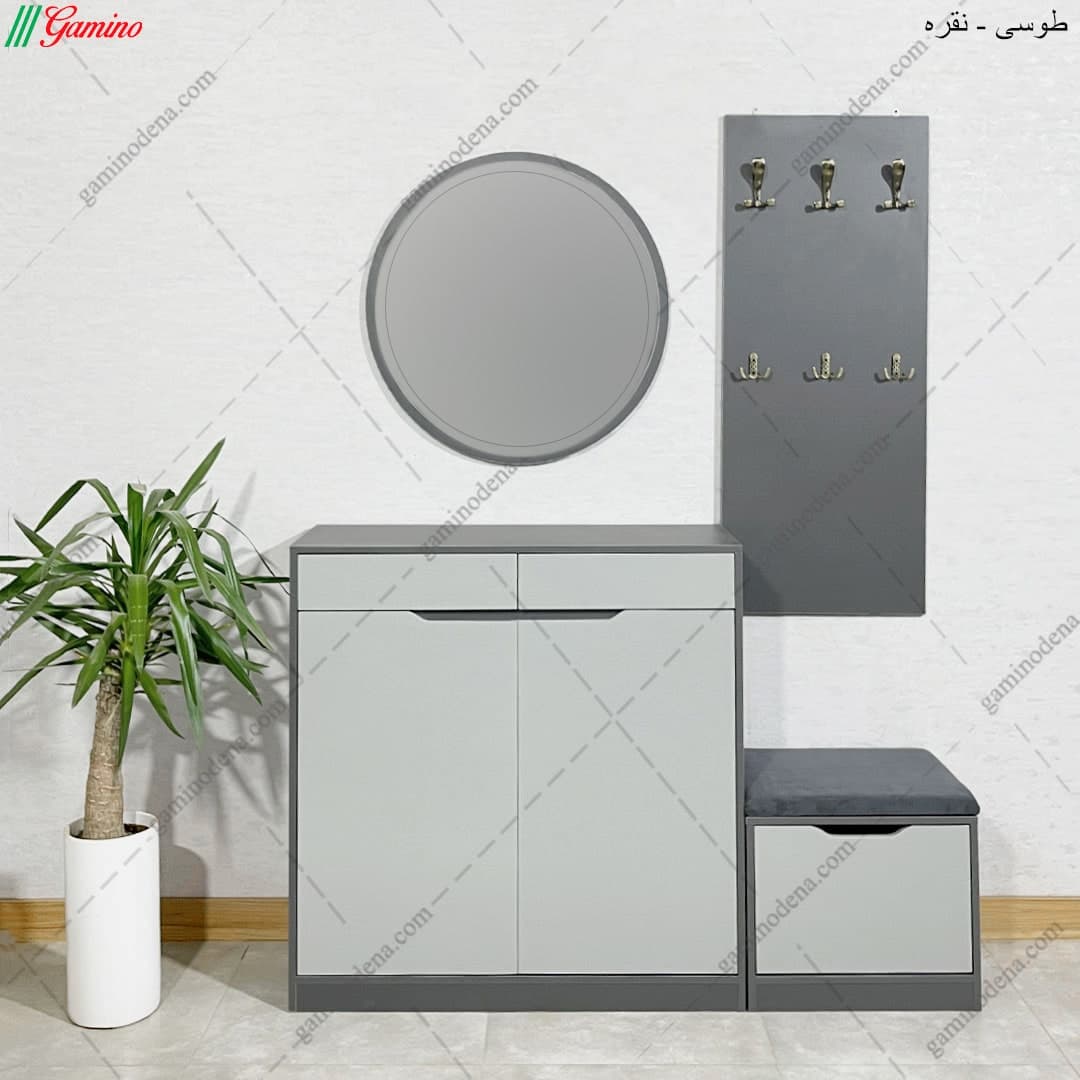 جاکفشی جالباسی دیواری آینه دار مرسده