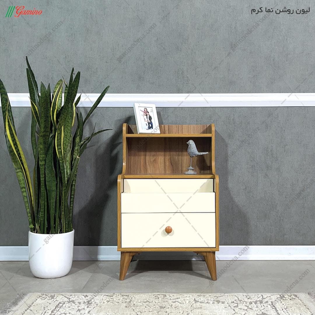 میز پاتختی مدرن دخترانه کشو دار مدل شعله