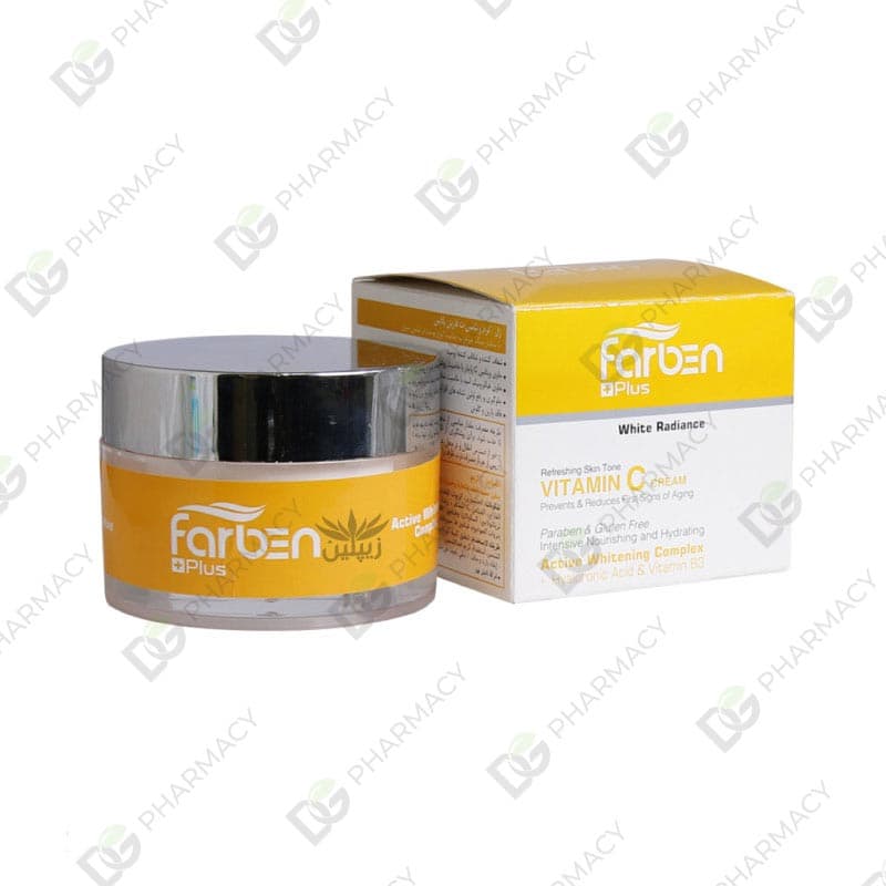 ژل کرم ویتامین ث فاربن پلاس 50 میلی لیتر | Farben Plus White Radiance Vitamin C Cream 50 ml