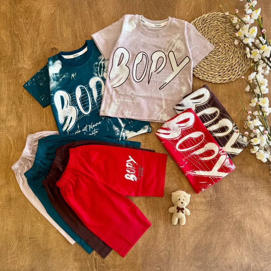 تیشرت شلوارک لاتین Bopy سایز ۴۰ تا ۵۵ کد ۵۸۵۱
