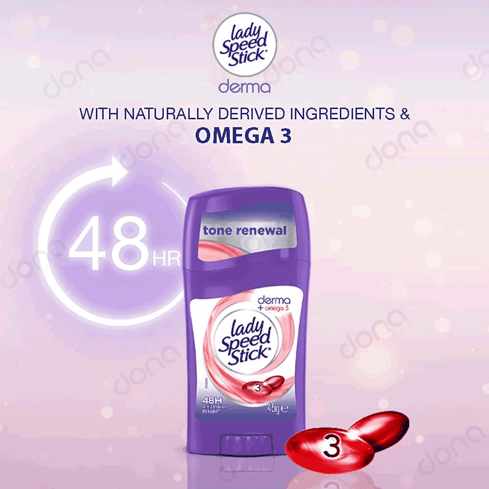 مام استیک ضد تعریق Derma + Omega 3 لیدی اسپید — تصویر ۳