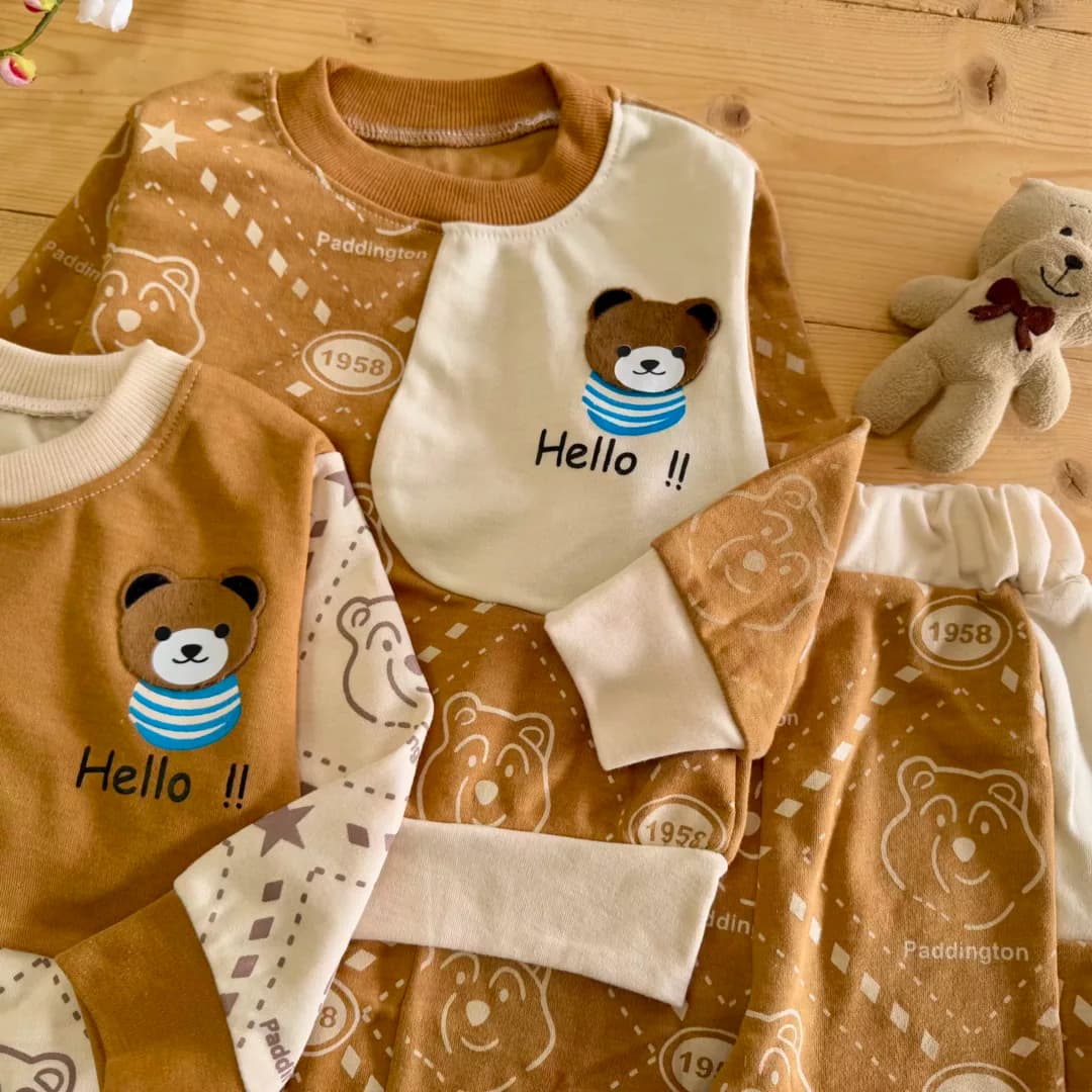 بلوز شلوار کله خرس برجسته Hello کد 5766 — تصویر ۴