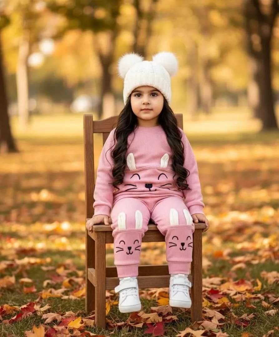 بلوز شلوار کبریتی خرس و خرگوش سایز ۳۵،۴۰ کد ۵۱۲۳ — تصویر ۷