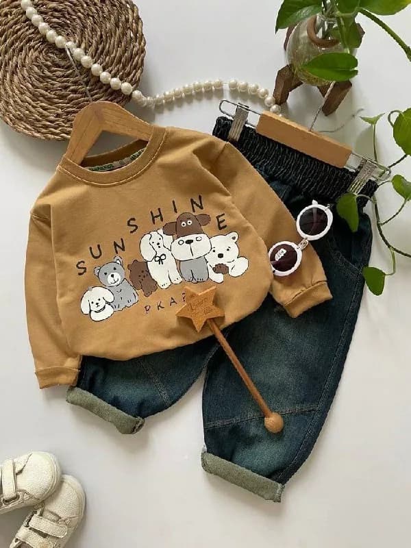 بلوز شلوار لی حیوانات sun shine سایز ۳۵ تا ۵۰ کد ۵۸۱۴ — تصویر ۵