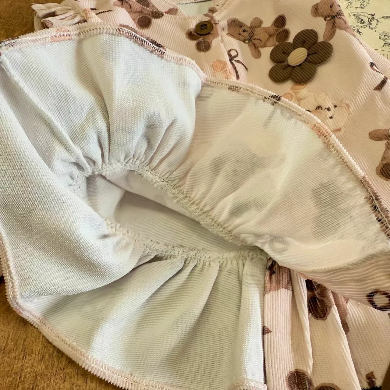 مانتو شلوار مخمل کتان خرس تدی کد ۵۸۰۱ — تصویر ۵
