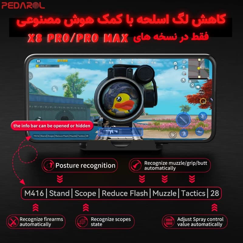 پکیج گیمینگ موبایل مدل X8 Pro — تصویر ۴