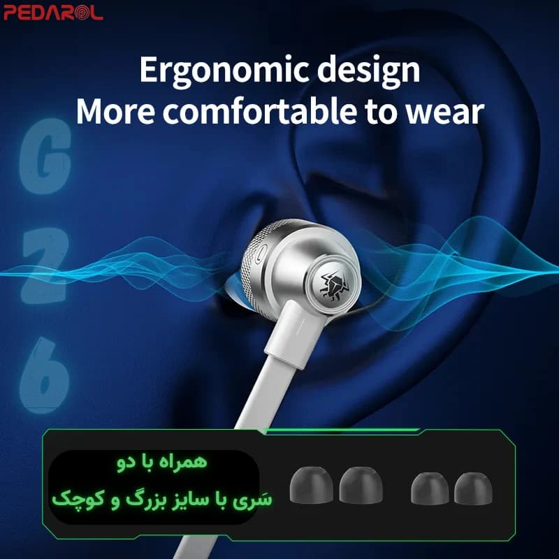 هندزفری گیمینگ پلکستون مدل PLEXTONE G26 همراه مبدل Type-C — تصویر ۵