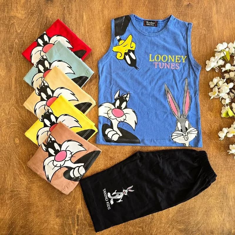 تاپ شلوارک Looney Tunes سایز 40 تا 55 کد ۴۹۳۷ — تصویر ۲