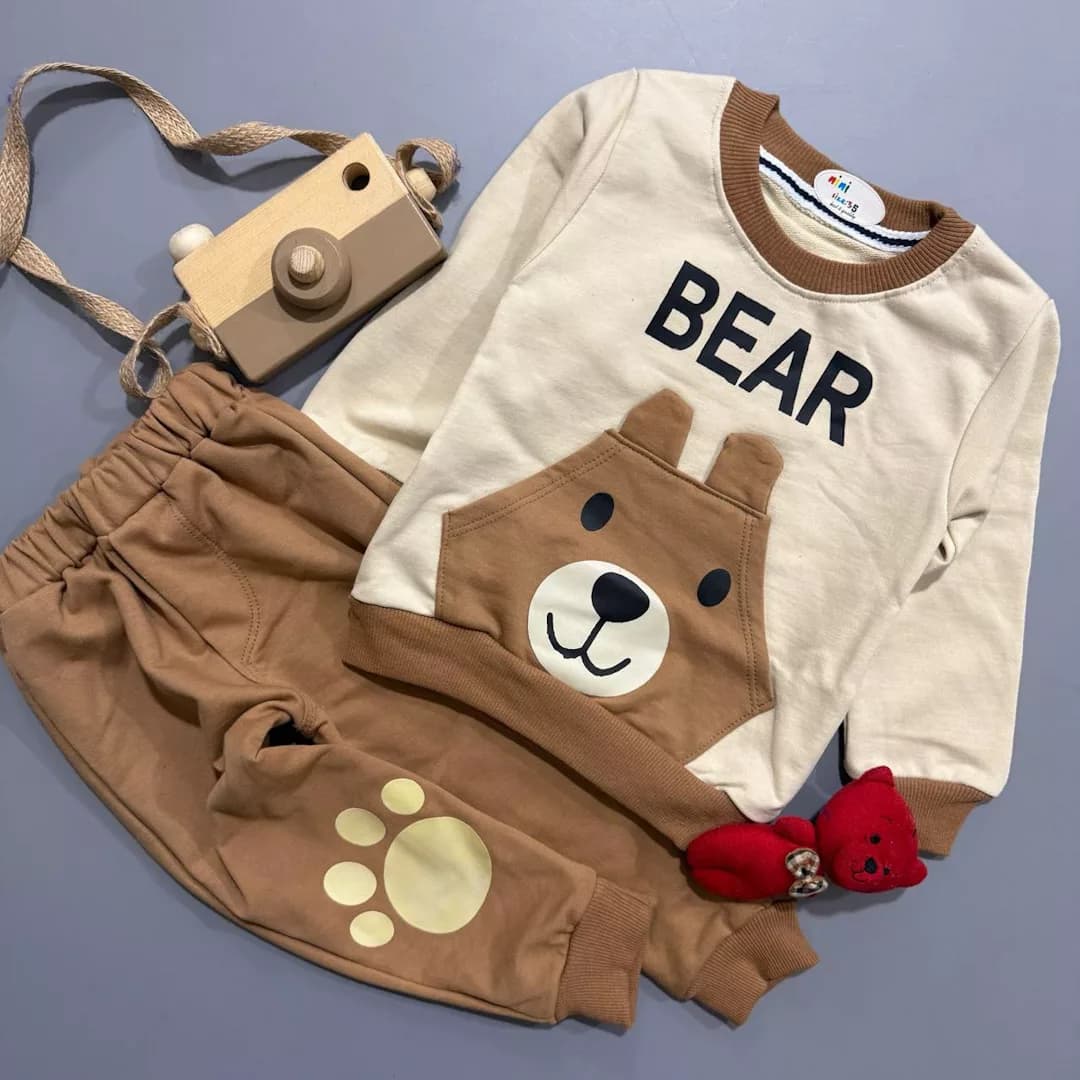 بلوز شلوار خرس جیب گوش دار Bear سایز 35،40 کد 5750 — تصویر ۸