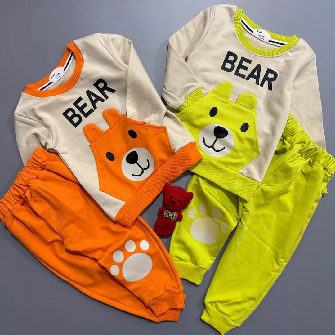 بلوز شلوار خرس جیب گوش دار Bear سایز 35،40 کد 5750 — تصویر ۷