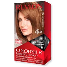 کیت رنگ موی بدون آمونیاک رولون شماره 54 قهوه ای طلایی روشن Revlon Colorsilk