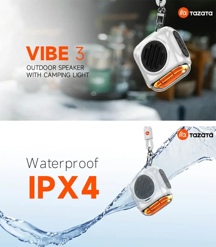 اسپیکر بلوتوث قابل حمل تازاتا مدل VIBE 3 Black — تصویر ۵