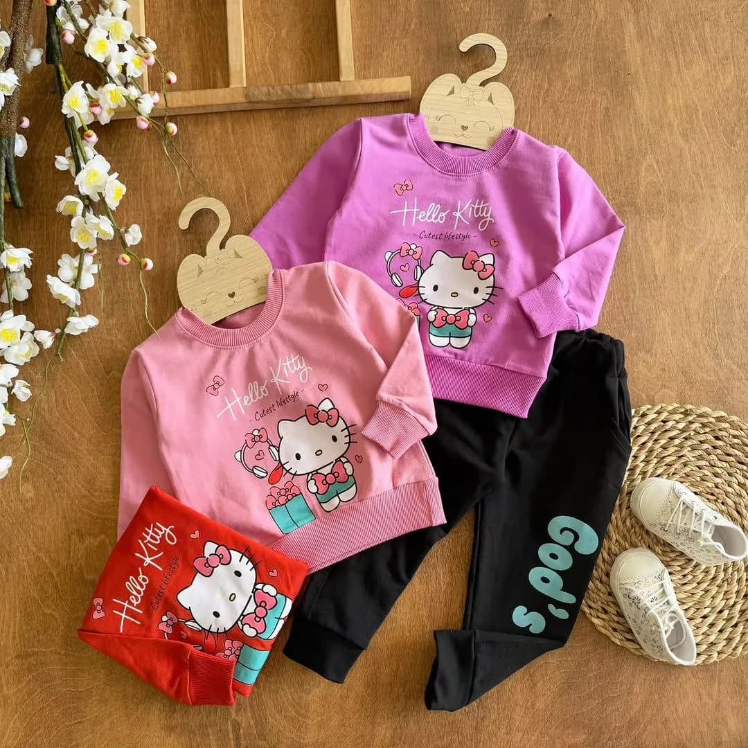 بلوز شلوار کیتی Hello Kitty سایز ۳۵،۴۰ کد ۵۷۴۳ — تصویر ۲