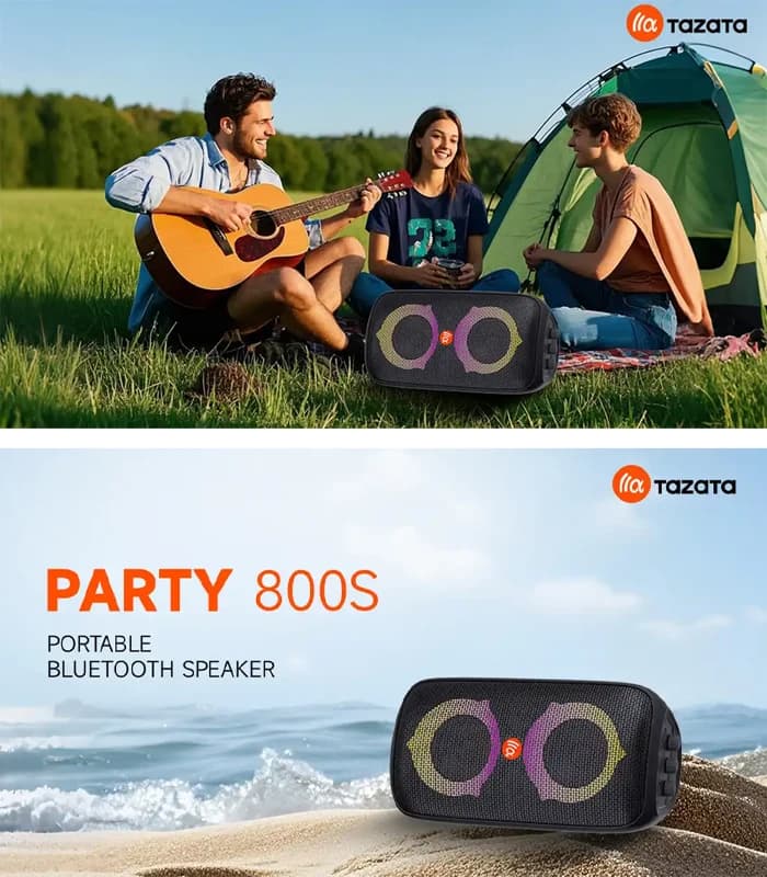 اسپیکر بلوتوث قابل حمل تازاتا مدل PARTY 800 — تصویر ۵