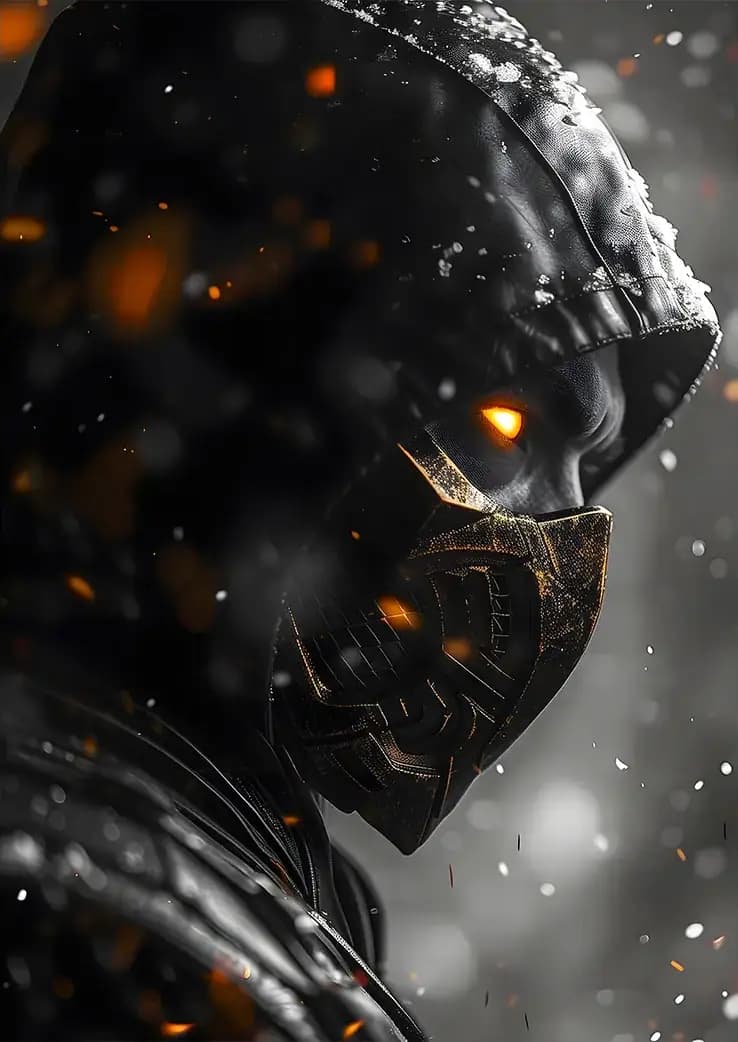 متال پوستر بازی Mortal Kombat طرح شخصیت Scorpion کد N203