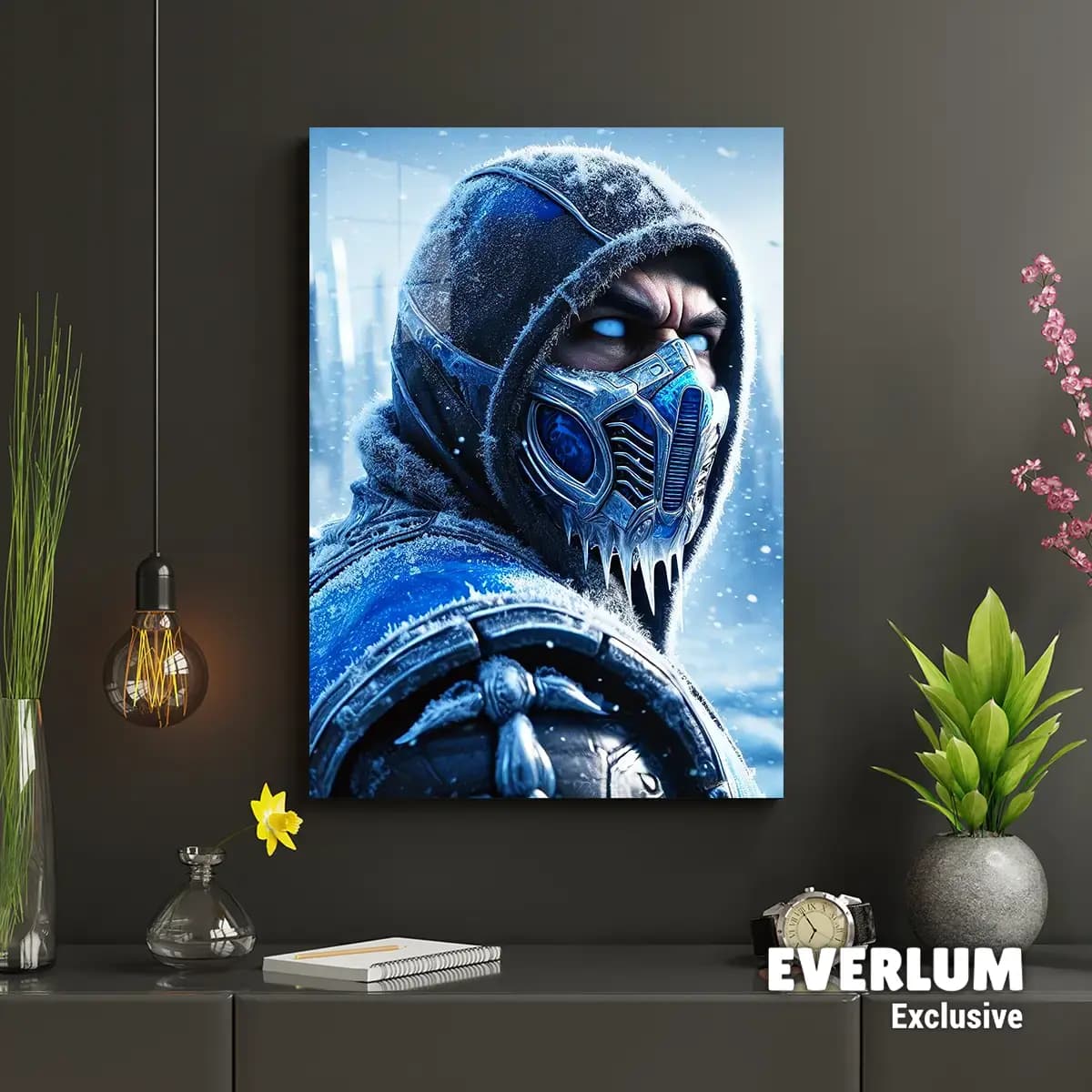 متال پوستر بازی Mortal Kombat طرح شخصیت Sub Zero کد N003 — تصویر ۳