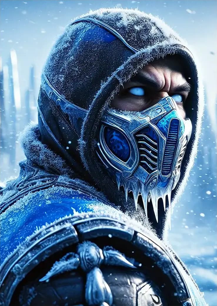 متال پوستر بازی Mortal Kombat طرح شخصیت Sub Zero کد N003