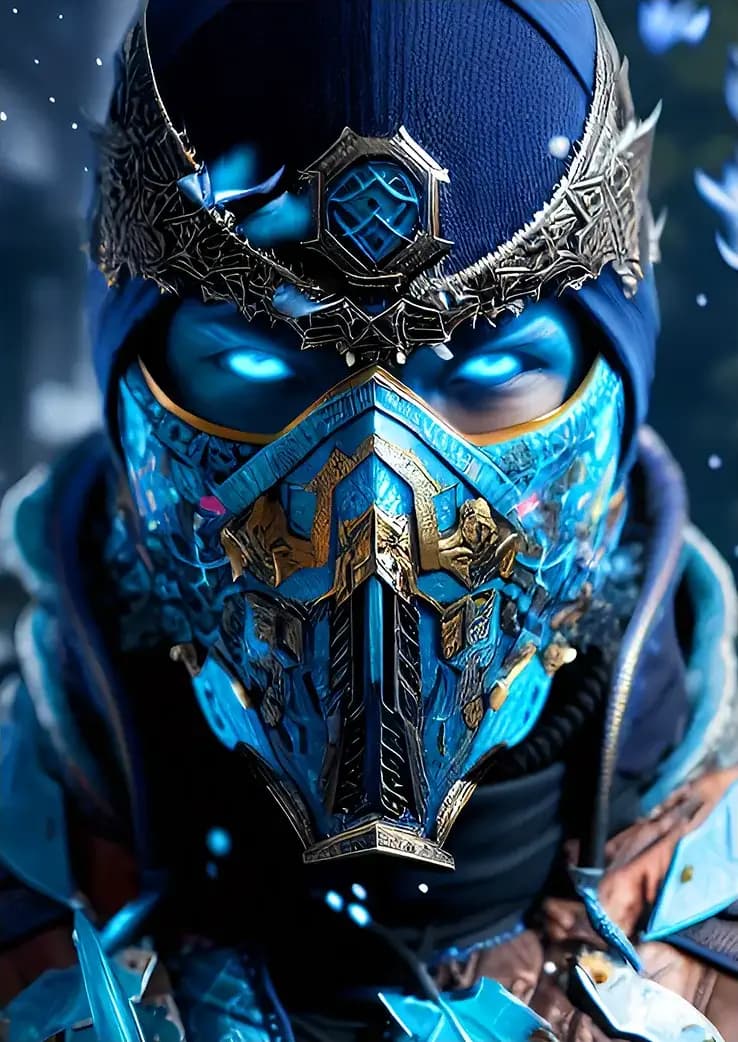 متال پوستر بازی Mortal Kombat طرح شخصیت Sub Zero کد N002