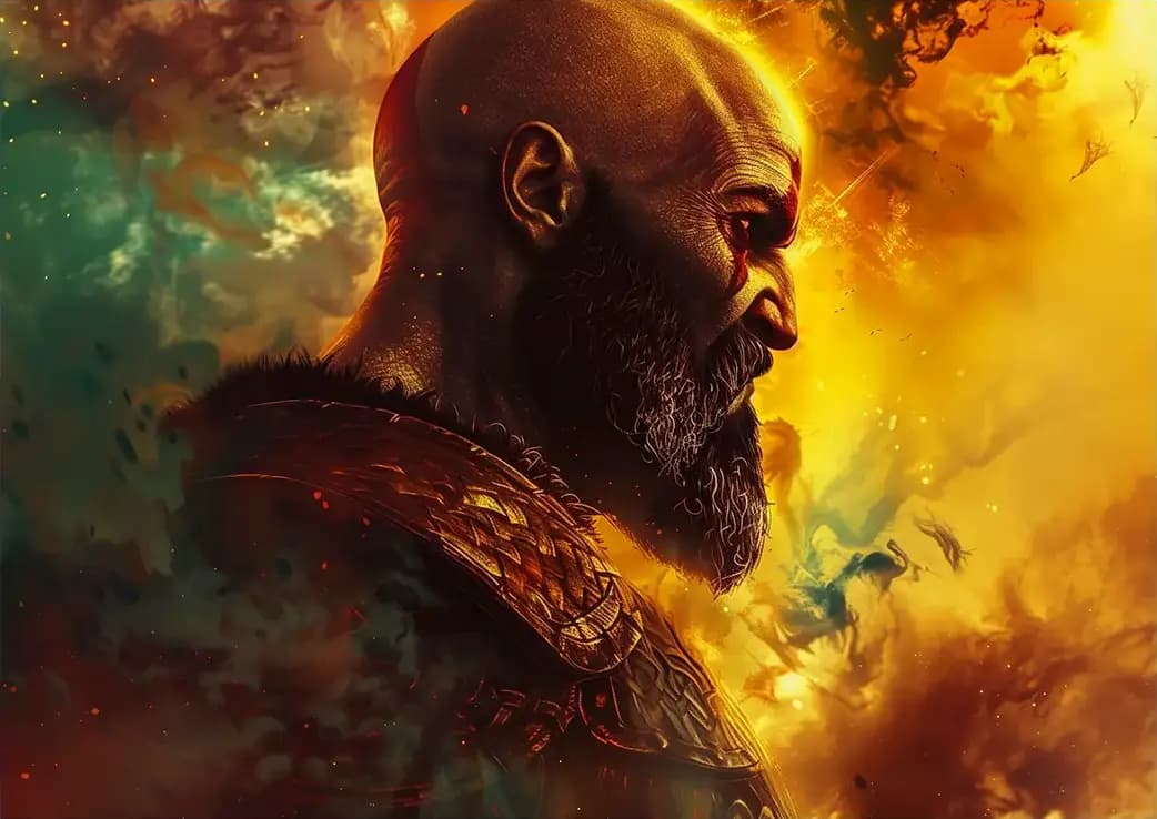 متال پوستر بازی God Of War طرح کریتوس کد N209 — تصویر ۲