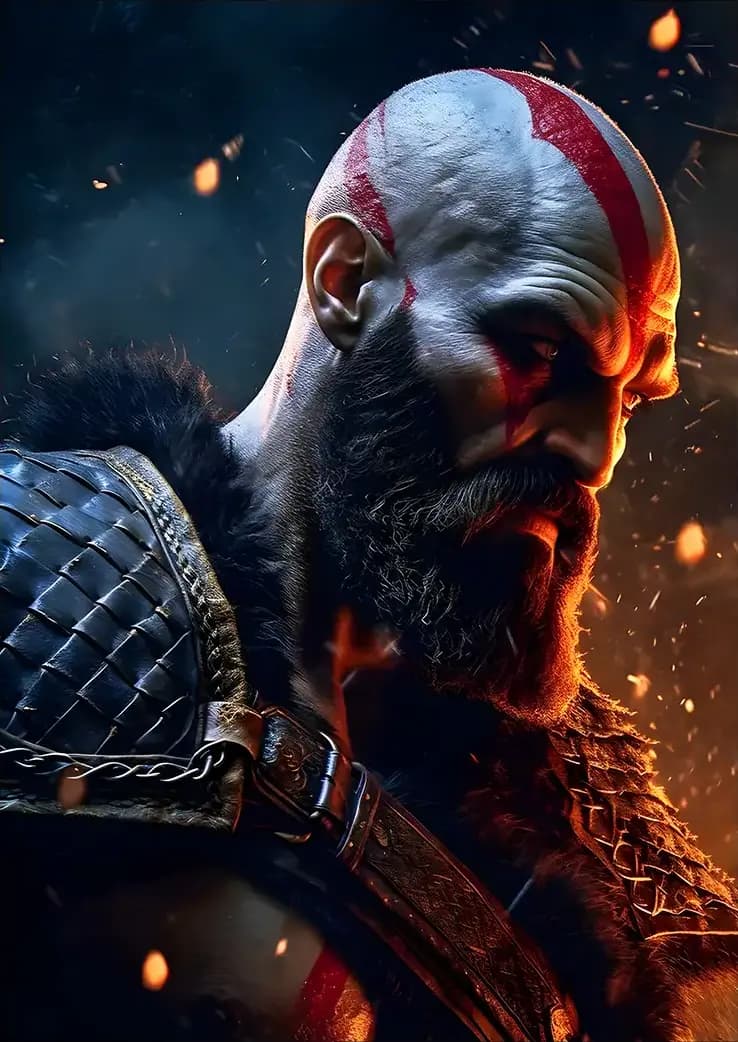 متال پوستر بازی God Of War طرح کریتوس کد N003 — تصویر ۲