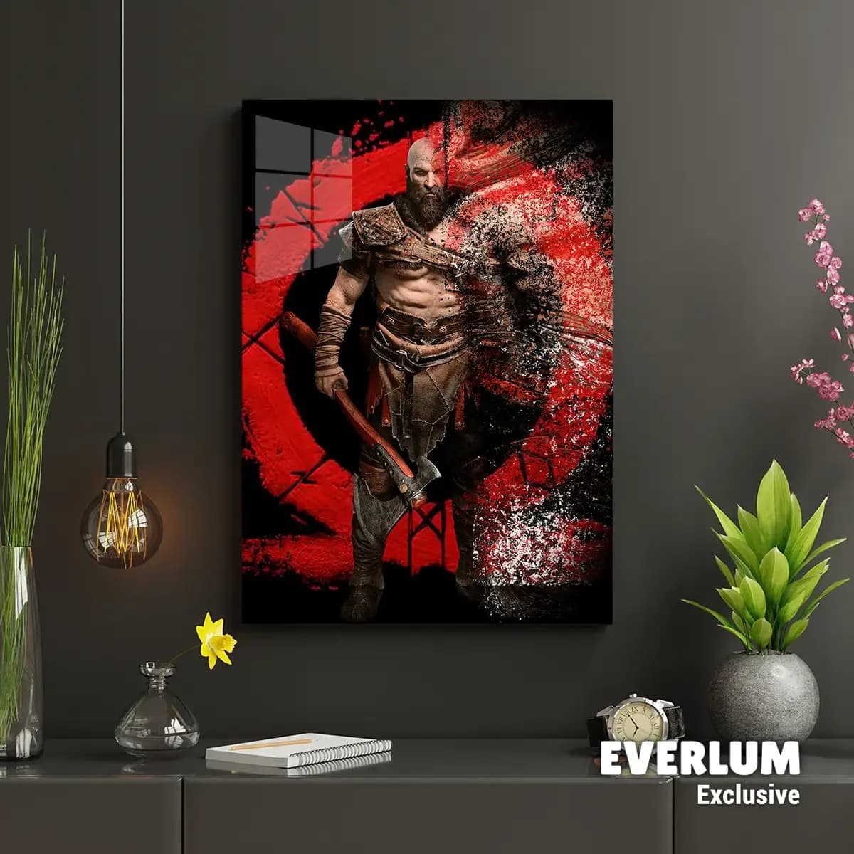 متال پوستر بازی God Of War طرح کریتوس کد N001 — تصویر ۳