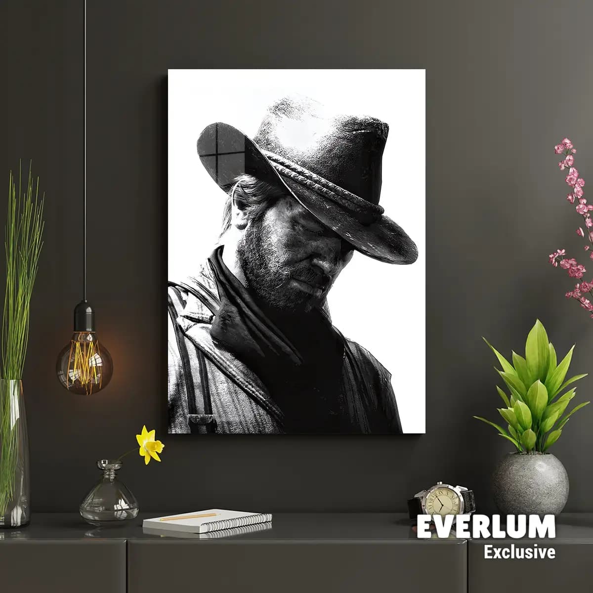 متال پوستر بازی Red Dead Redemption طرح شخصیت آرتور مورگان کد N402 — تصویر ۳