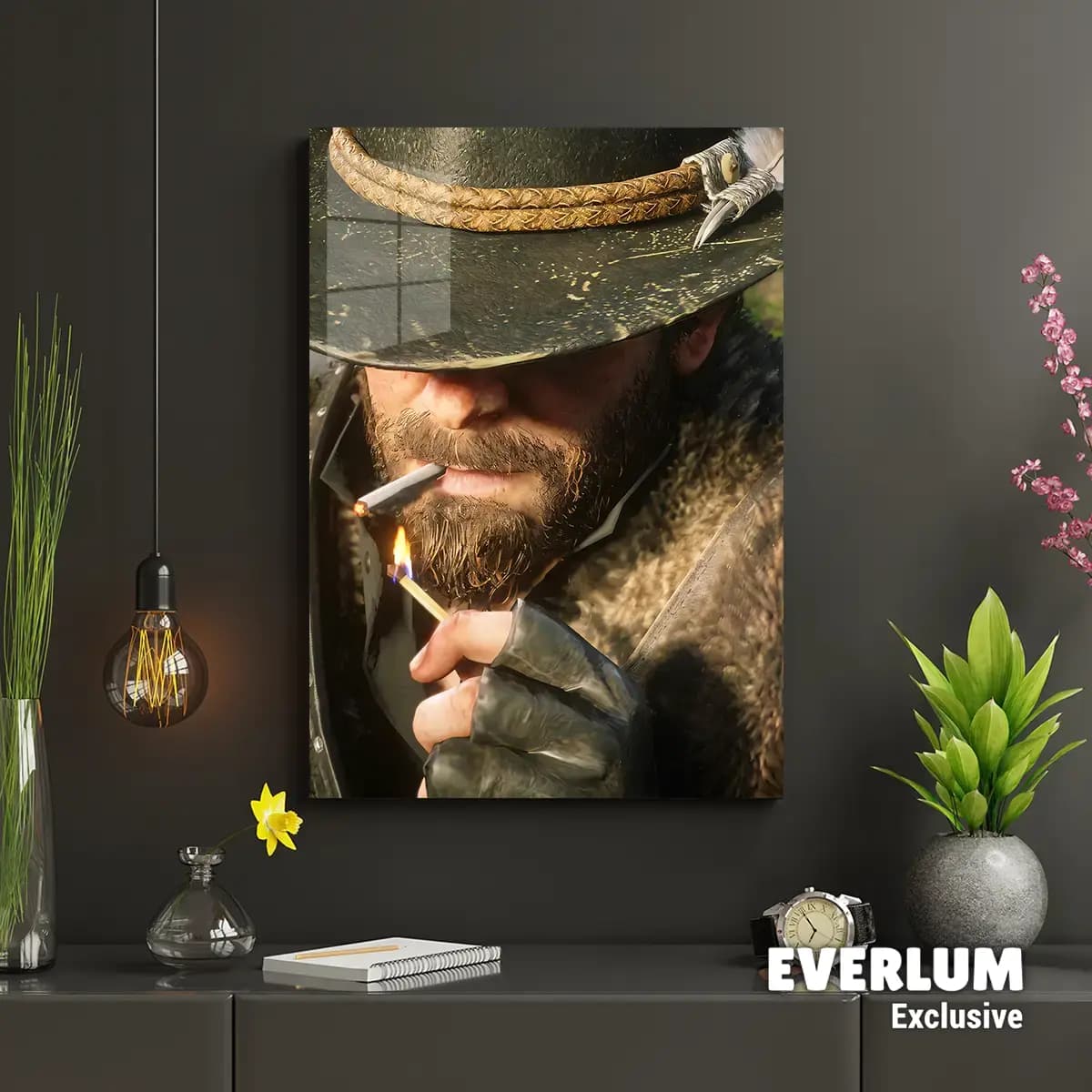 متال پوستر بازی Red Dead Redemption طرح شخصیت آرتور مورگان کد N202 — تصویر ۳
