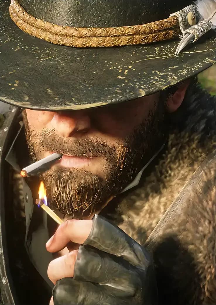متال پوستر بازی Red Dead Redemption طرح شخصیت آرتور مورگان کد N202