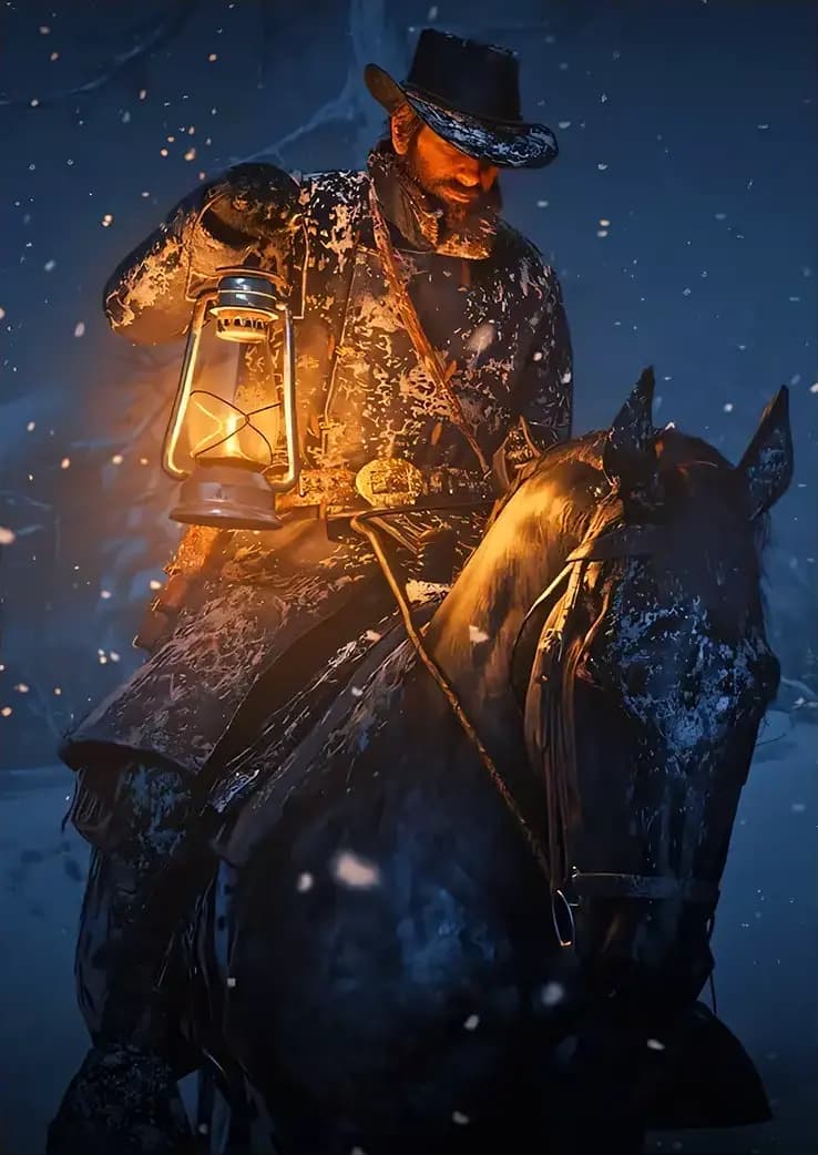 متال پوستر بازی Red Dead Redemption طرح شخصیت آرتور مورگان کد N201