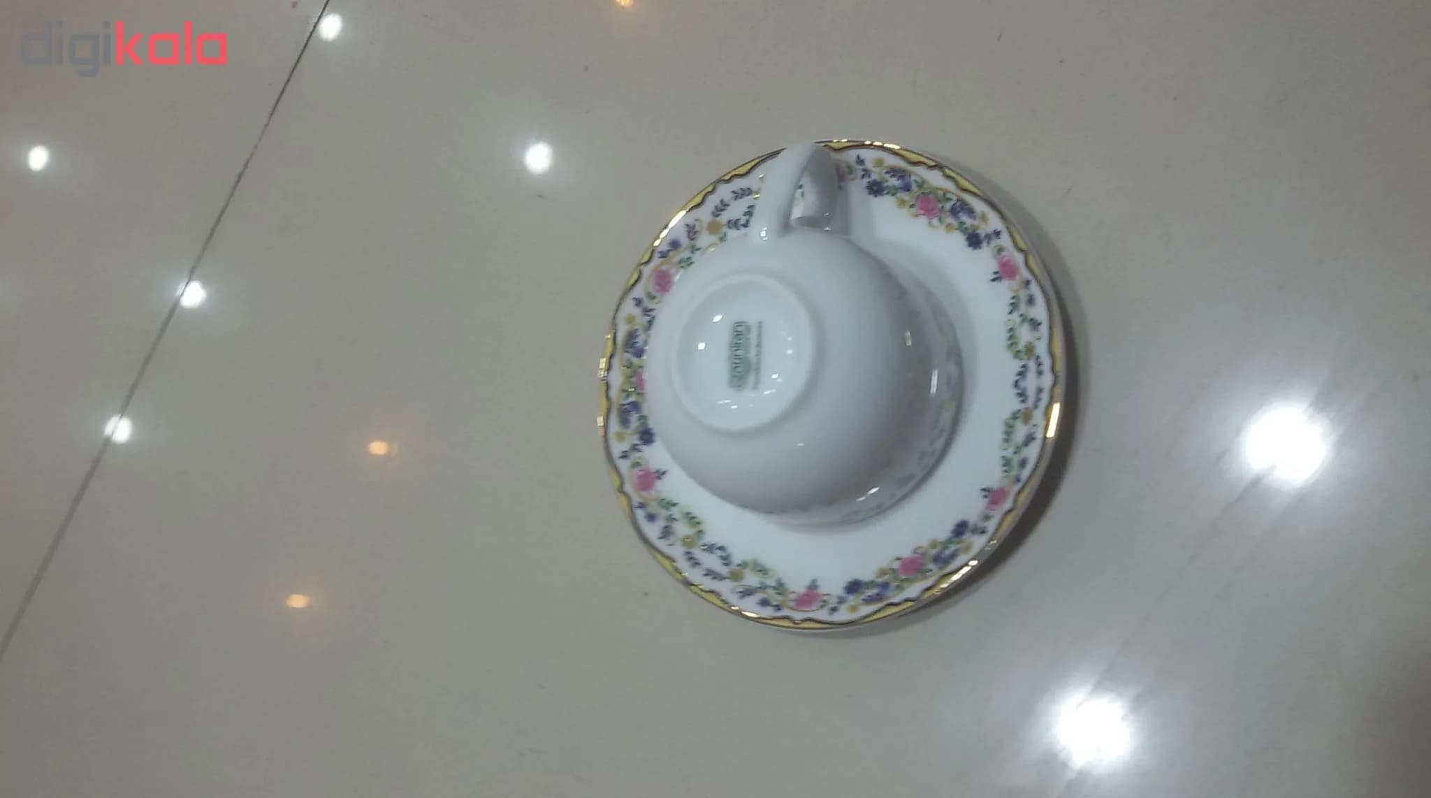 ست فنجان و نعلبکی 12 پارچه چینی زرین ایران سری ایتالیا اف مدل گلستان درجه یک — تصویر ۵
