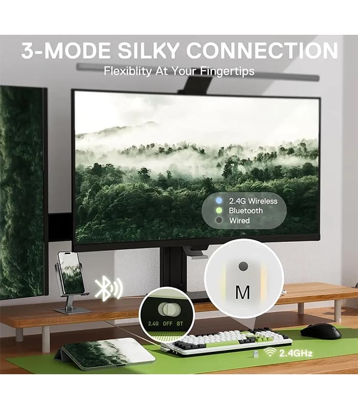 کیبورد بیسیم/باسیم مخصوص بازی ردراگون مدل EISA MAX K686 WBG PRO — تصویر ۶